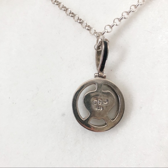 Cynthia Griffis Sterling Silver Heart Peace Symbol Pendant Cable Chain Necklace - Picture 4 of 12